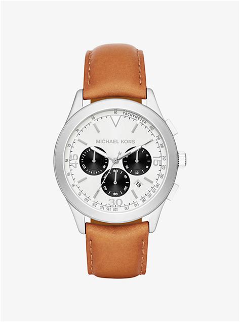 michael kors gareth silver tone watch